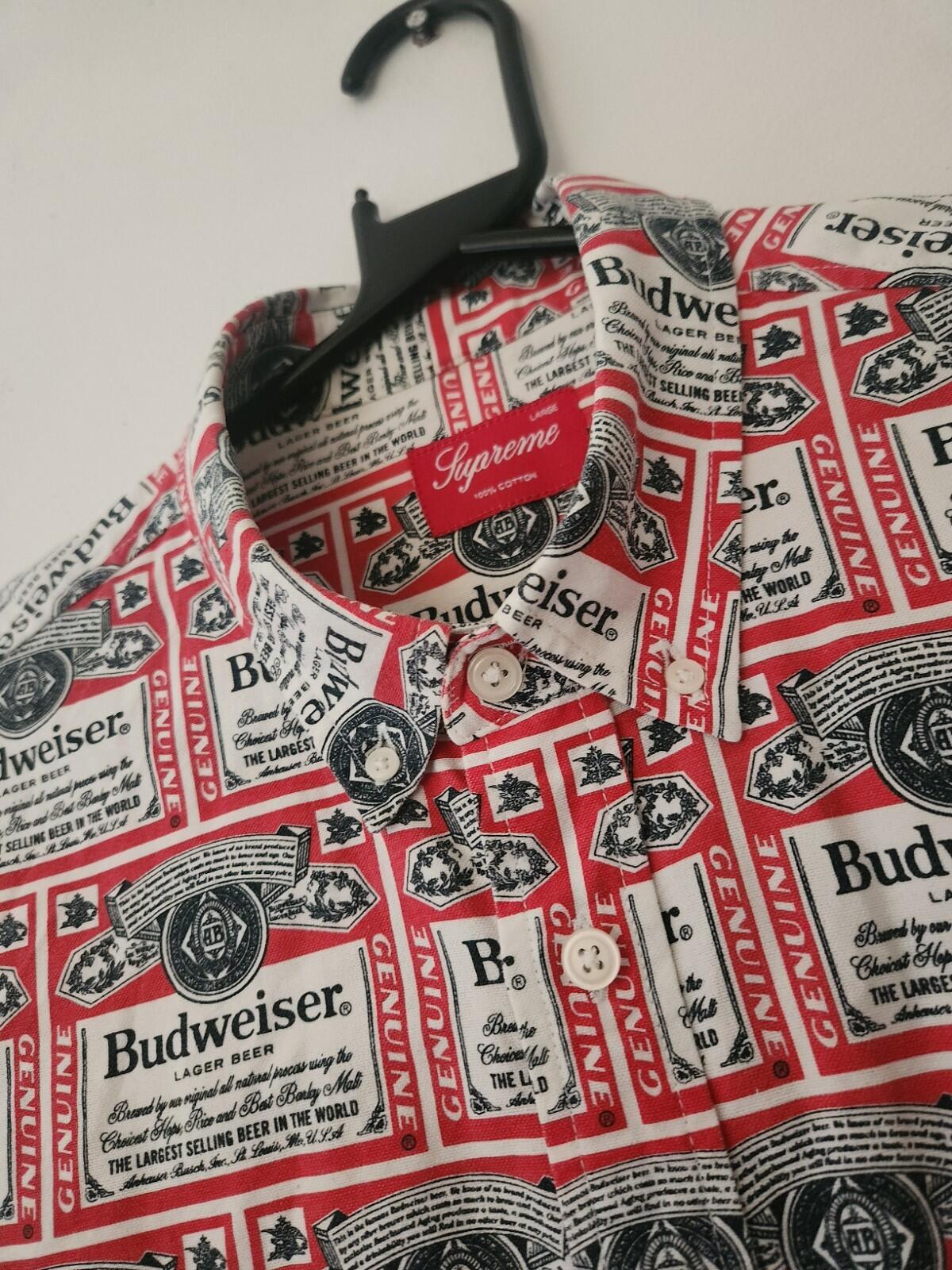 SS09 Supreme x Budweiser Shirt L Large vintage 2009 very rare beer design