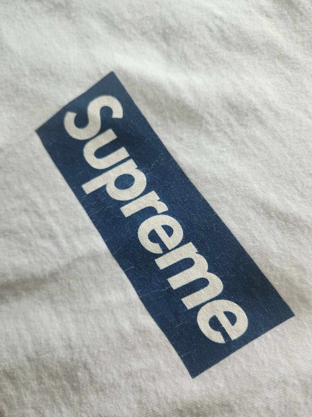 SS15 Supreme New York Yankees Box Logo white tee size M Medium T-shirt Baseball