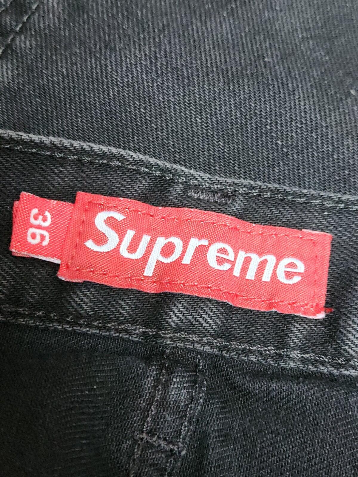 SS07 Supreme Slim Jeans size 36 made in U.S.A Black Trousers 2007 Vintage Rare