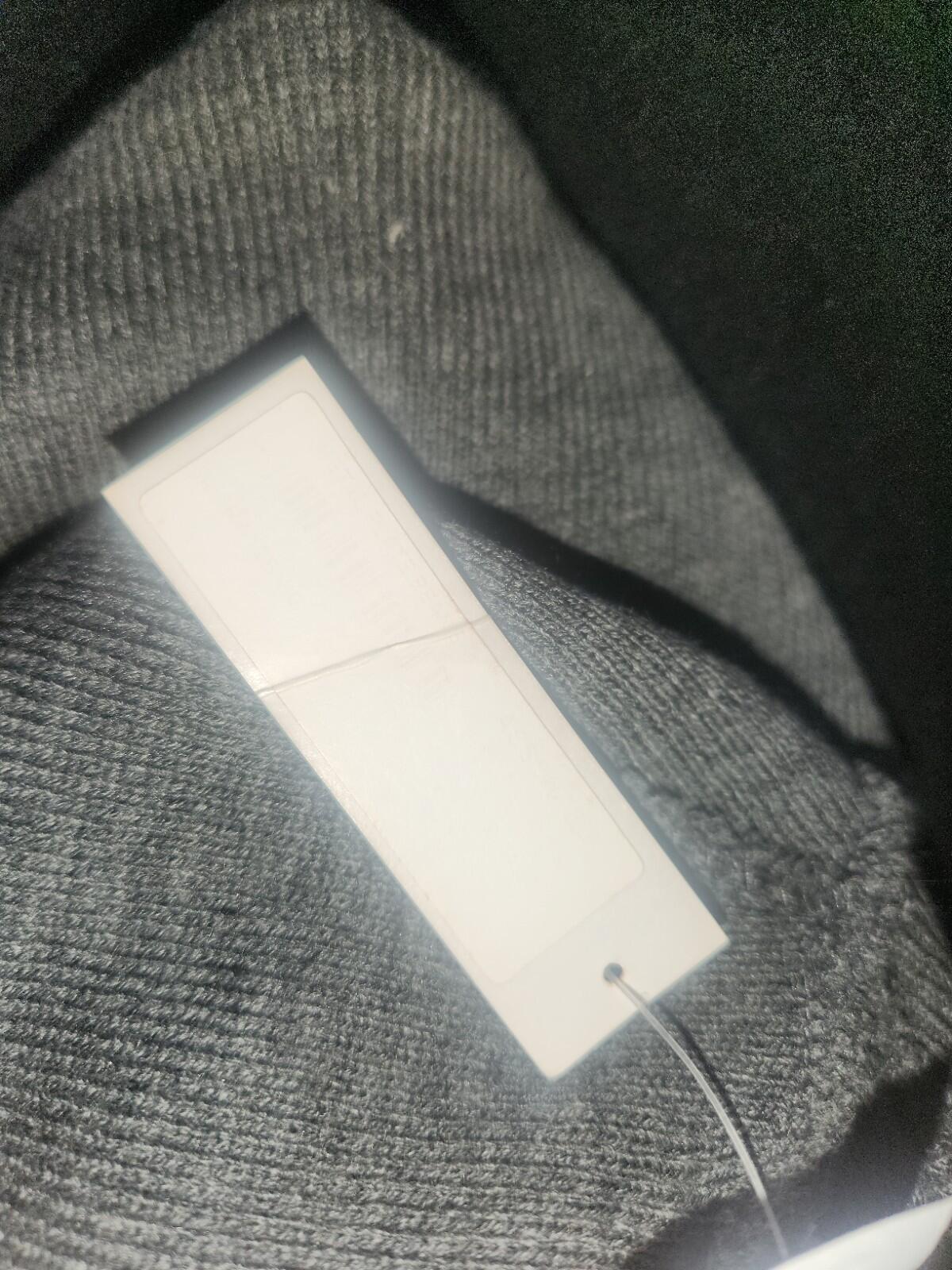 FW12 Supreme Metal Plate Beanie Grey
