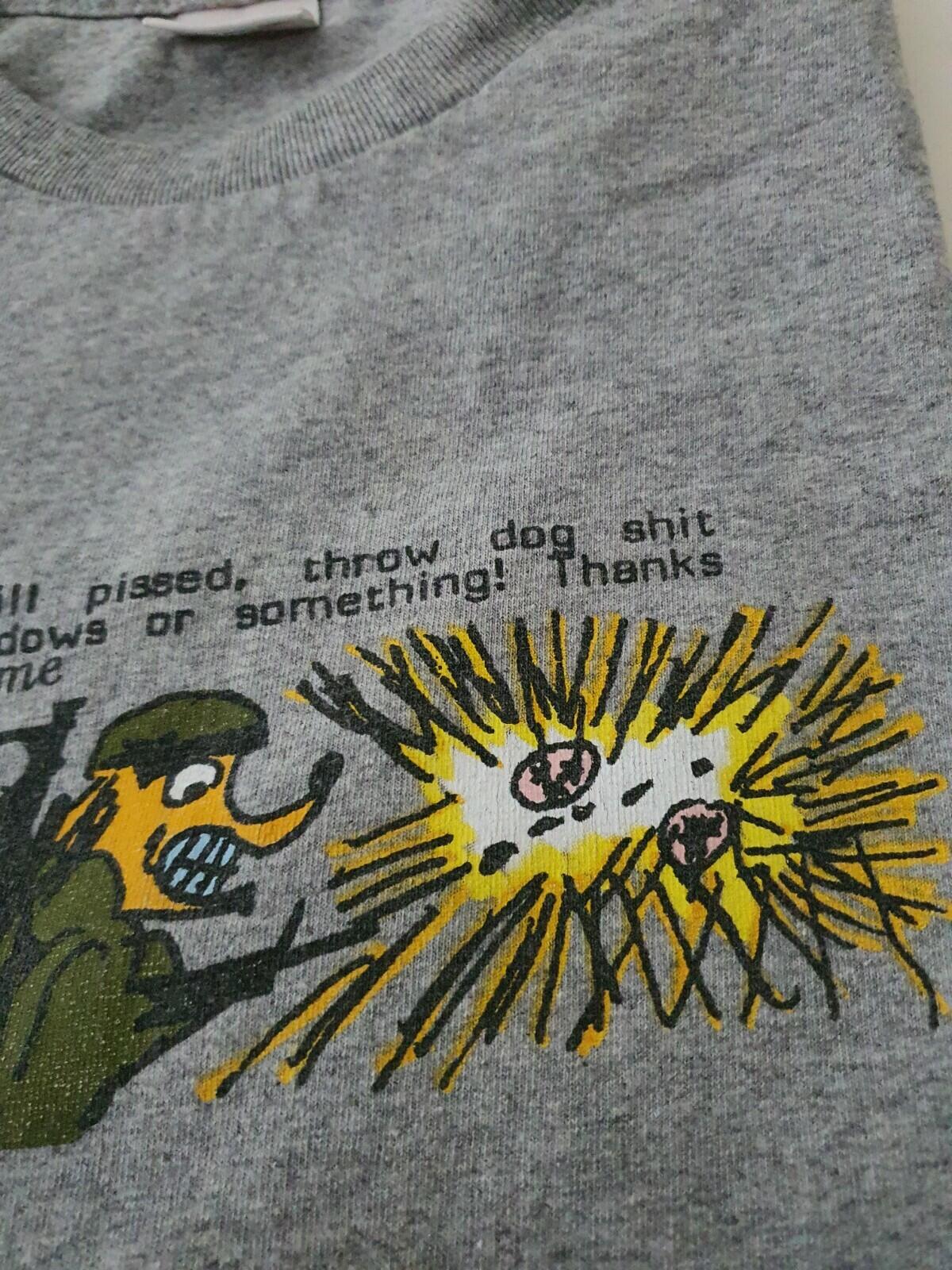FW17 Supreme Dog Shi t Tee Heather Grey Size M