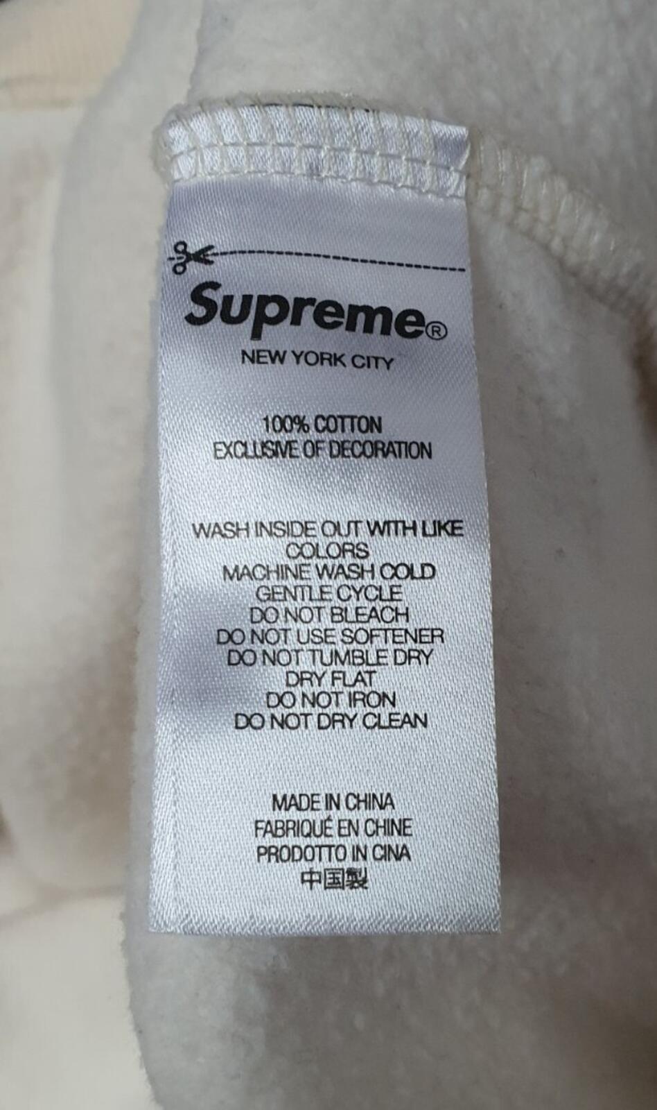 FW21 Supreme Contrast hooded sweatshirt natural Size M medium hoodie