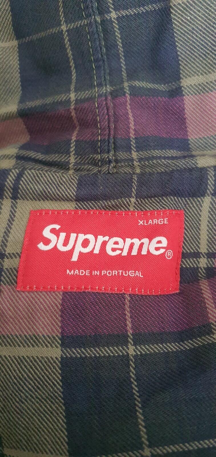 FW18 Supreme Bleached Zip Up Sweatshirt Size XL Light Olive Hoodie Hoody