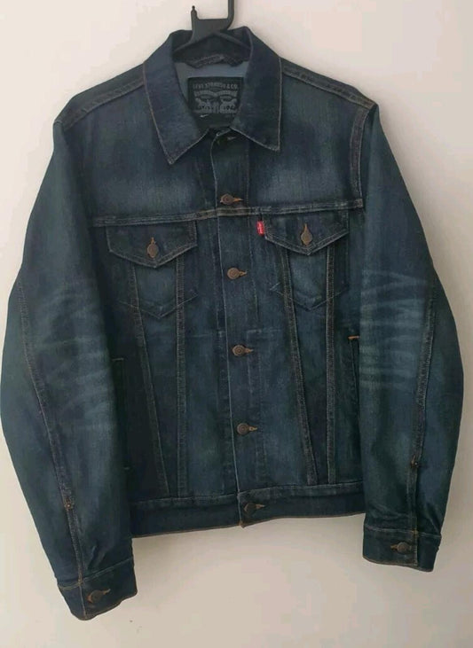 2012 Levi's x Nike SB Trucker Jacket Dri-FIT M mittel Denim Blau Vintage Levis