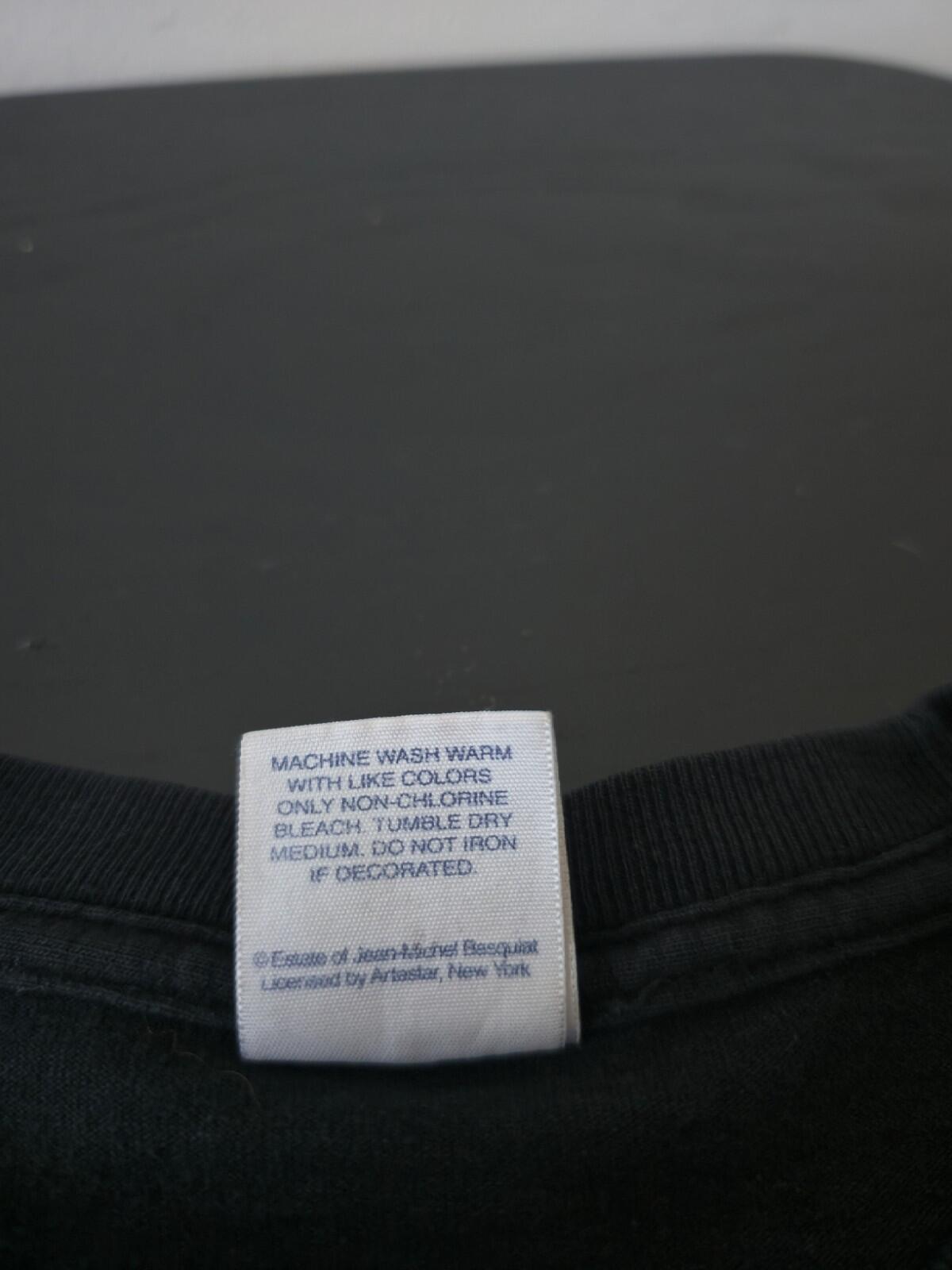 FW13 Supreme x Jean Michel Basquiat Camiseta Negra Manga Larga Talla M