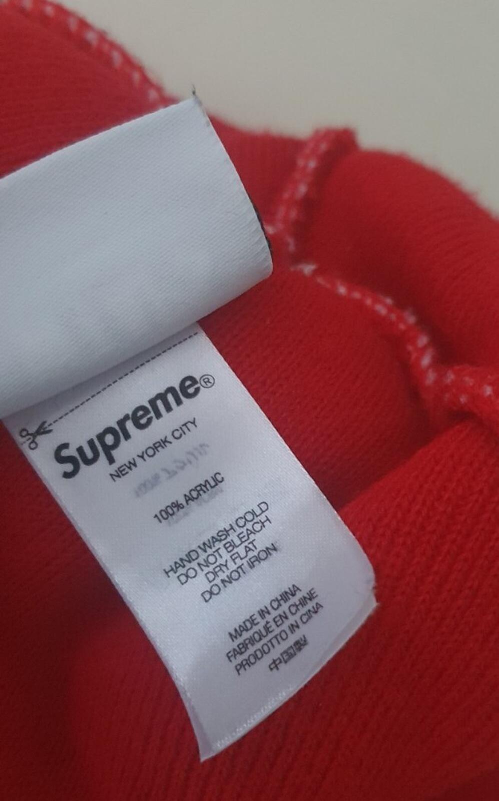 FW21 Supreme x WTAPS beanie Red White Hat