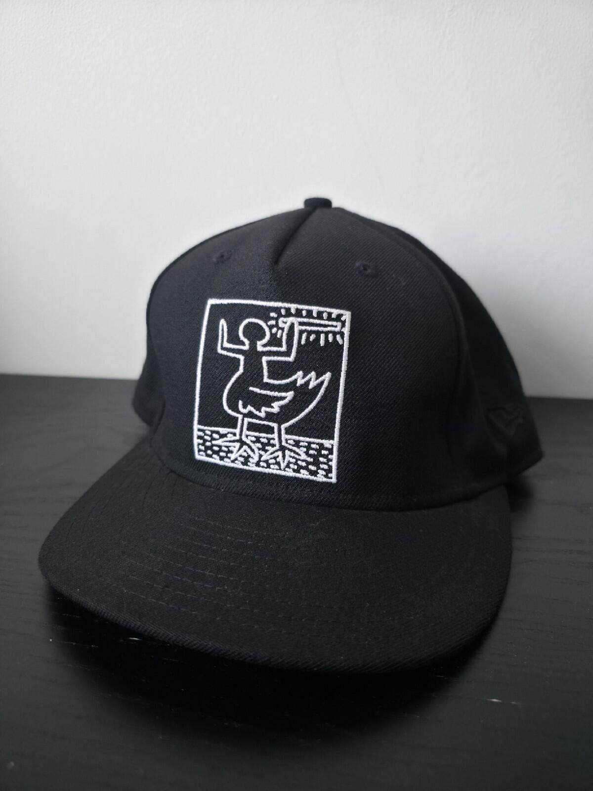 SS09 Supreme x Malcolm McLaren Keith Haring New Era Snapback Cap Black