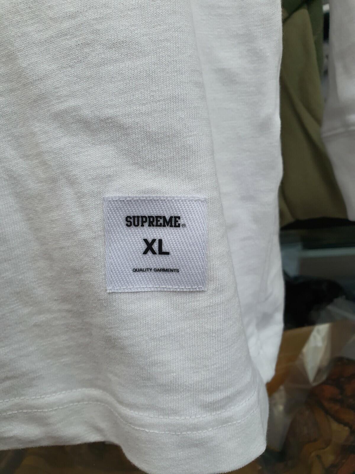 SS18 Supreme Stacked L/S Top white Größe XL Langarm