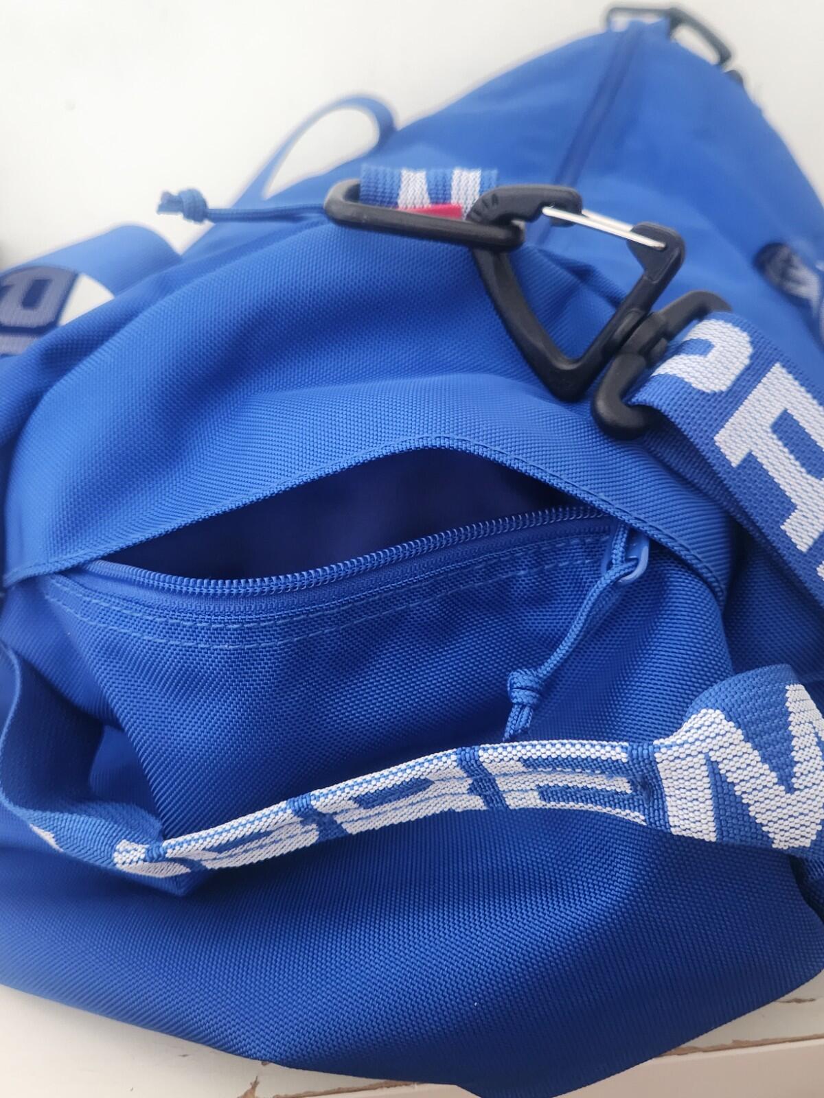 SS18 Supreme large duffle bag royal cordura fabric blue duffel ripstop nylon