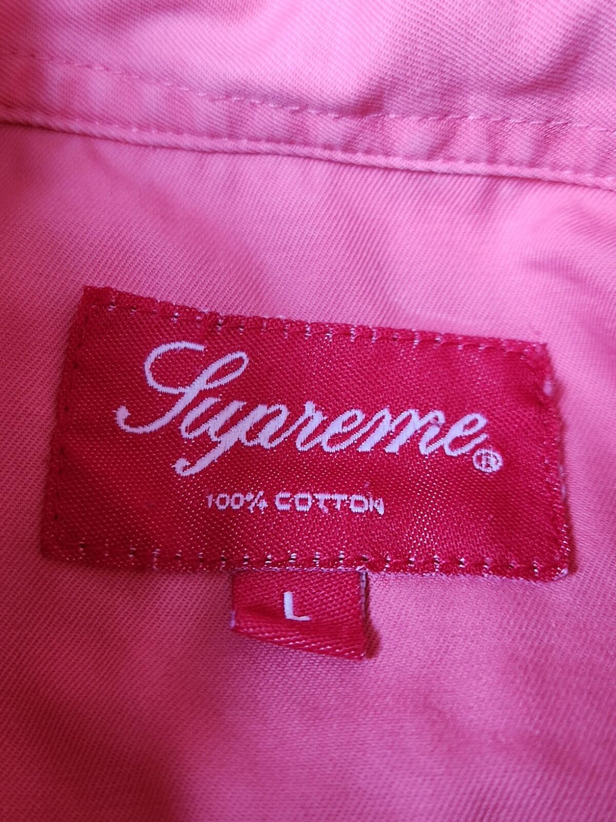 SS18 Supreme Washed Twill Shirt Coral Größe L