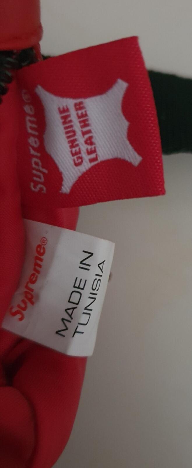 SS19 Supreme Leather Waist / Shoulder Pouch Bag Red