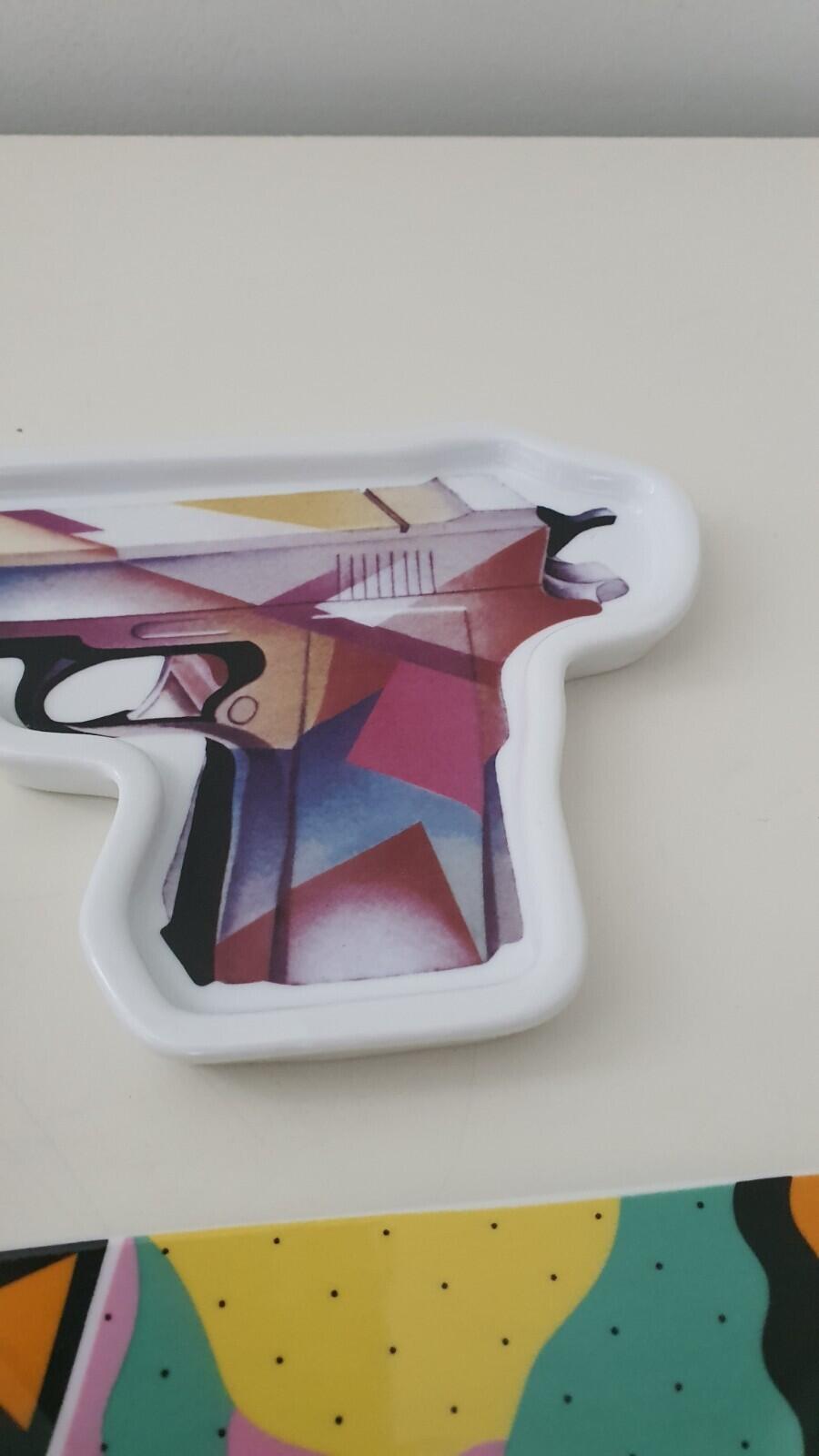 SS16 Supreme A. Mendini Milano Set of 3x ashtrays ceramic trays gun large small