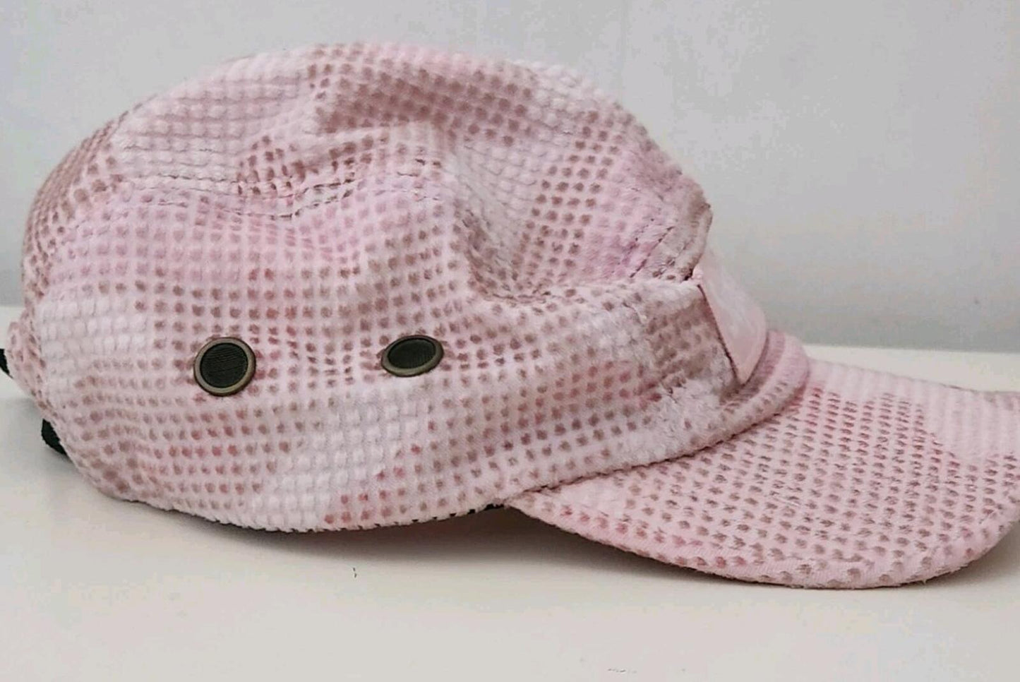 FW22 Supreme Camo Grid Velvet Camp Cap Pink Camo