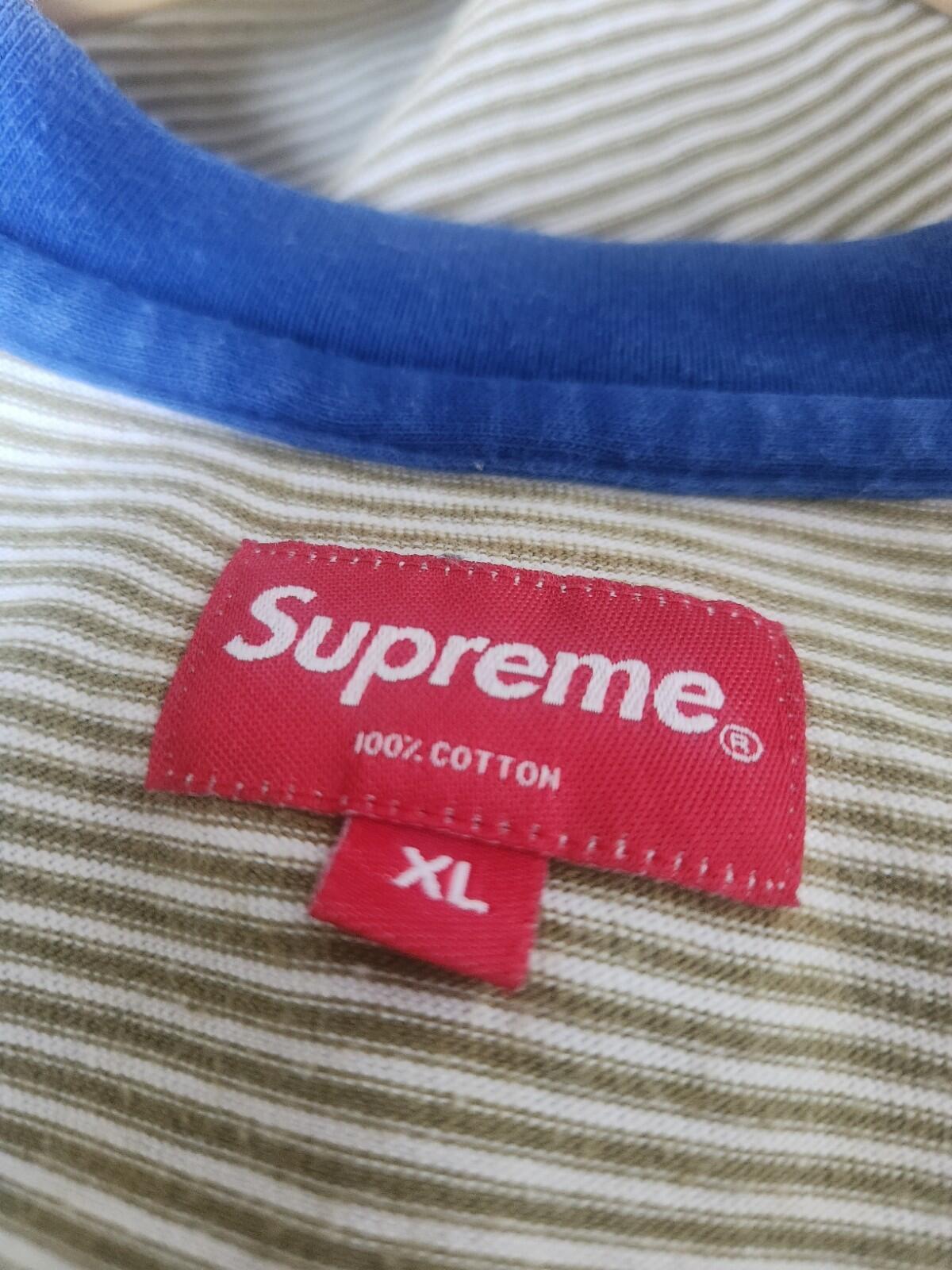 SS17 Supreme Micro Stripe tee T-shirt size XL