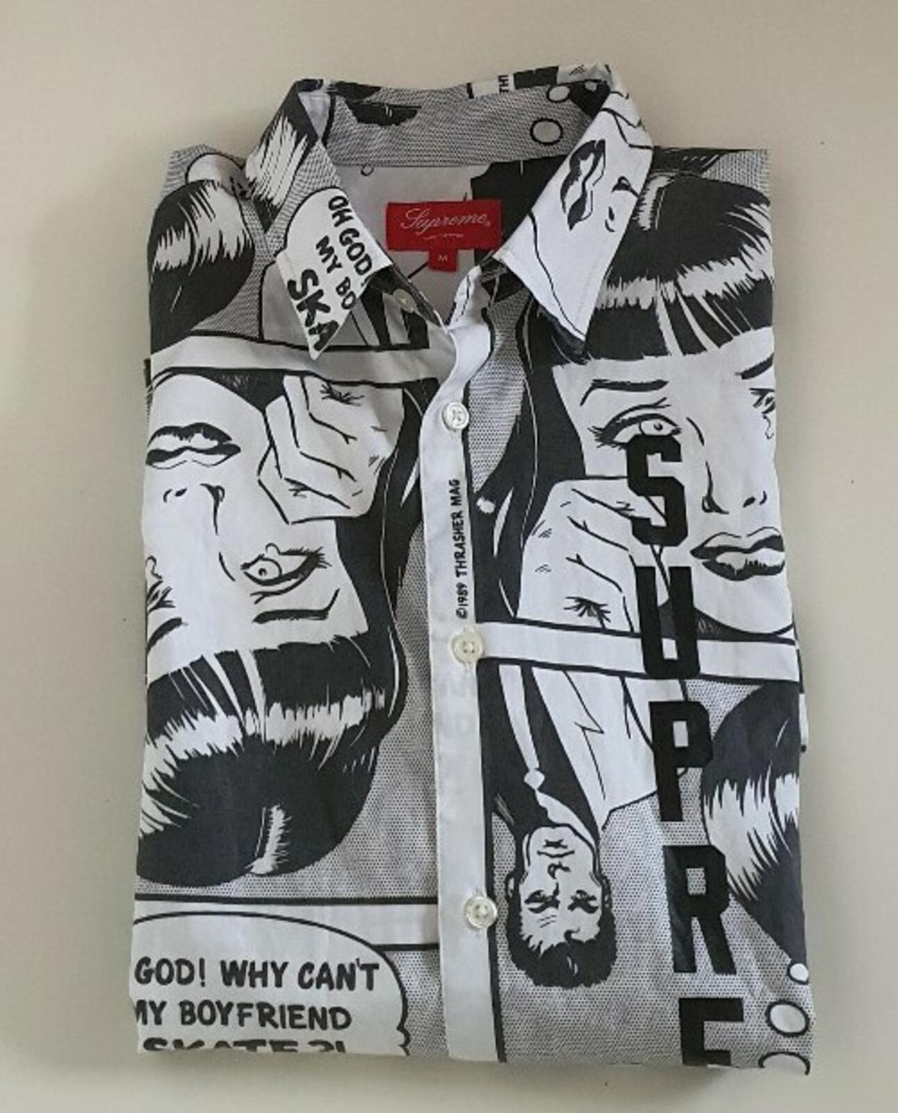 SS17 Supreme x Thrasher Boyfriend S/S Shirt White Size M