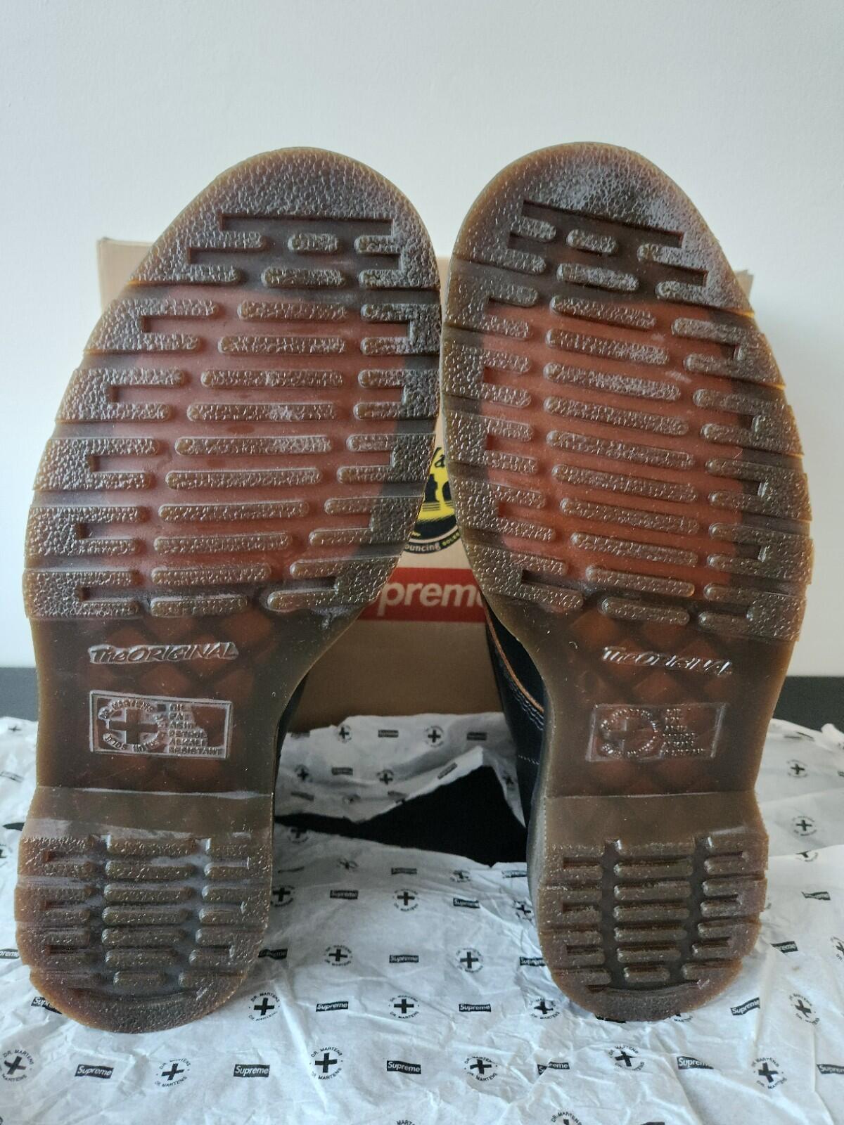 FW15 Supreme x Dr. Martens 6-Eye Boots Black UK 10 EU 45 US 11 Leather