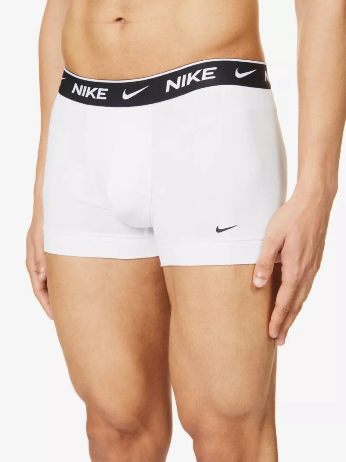 NIKE 3er Pack Stretch-Baumwoll-Retropanties in regulärer Passform Weiß M Medium Unterwäsche Dri-FIT