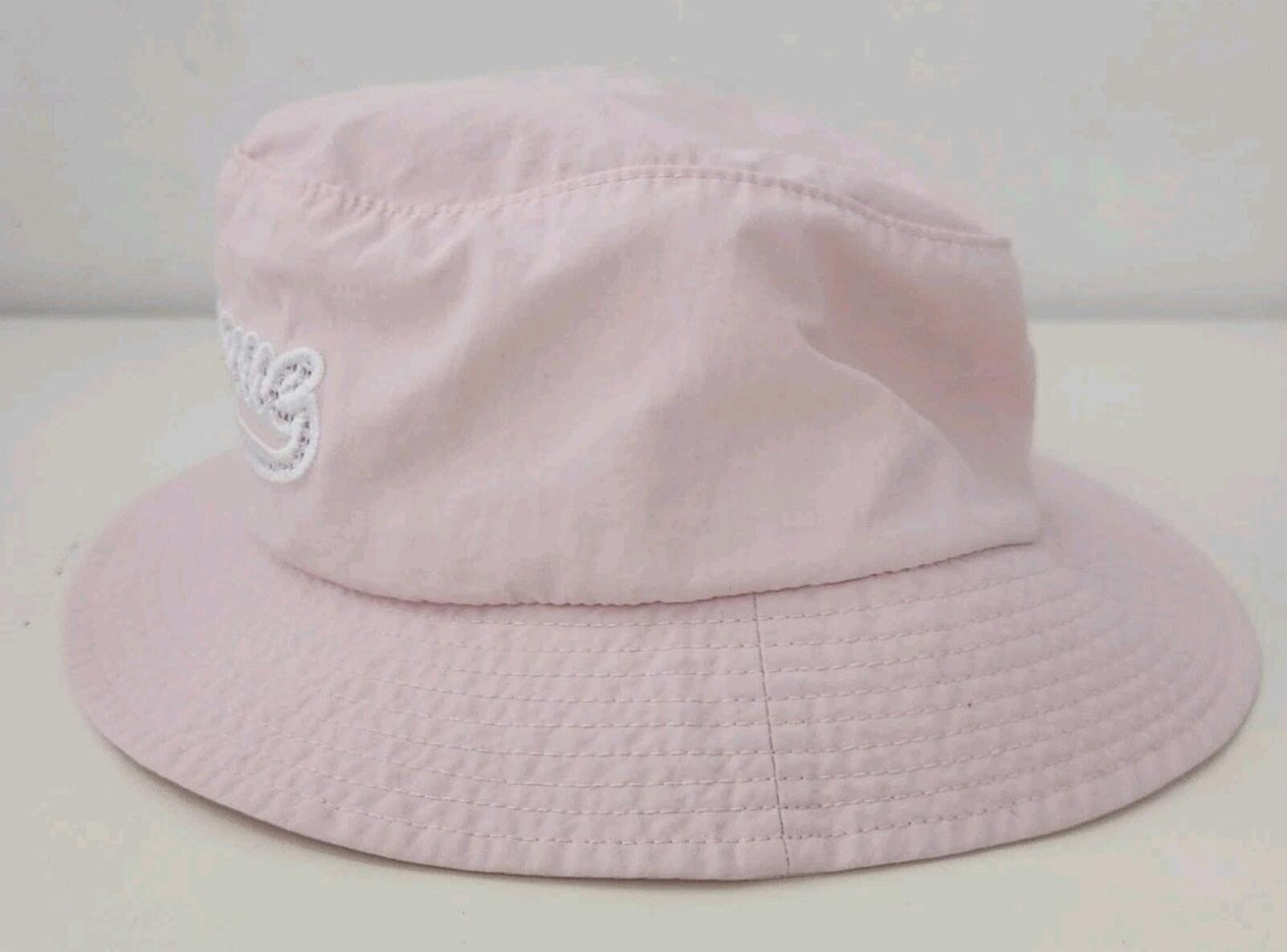 SS16 Supreme Mesh Script Crusher S/M Pink bucket hat small / medium