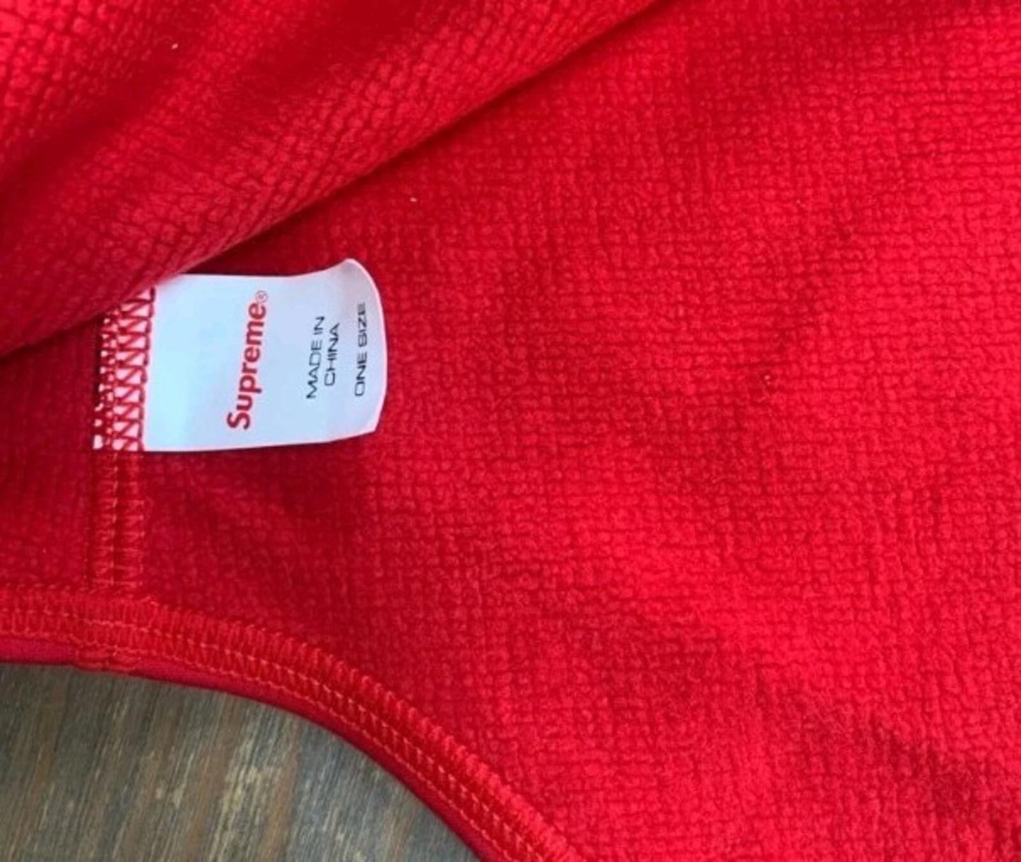 FW22 Supreme Windstopper Neck Gaiter Red Water Resistant Accesory Fleece