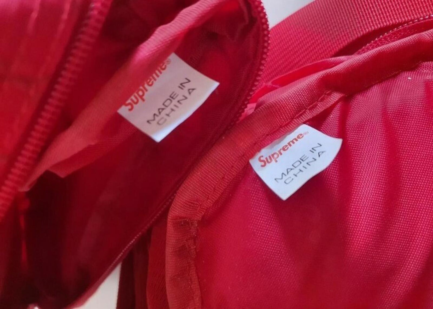 FW18 Supreme red waist and shoulder bags Water and Abrasion resistant