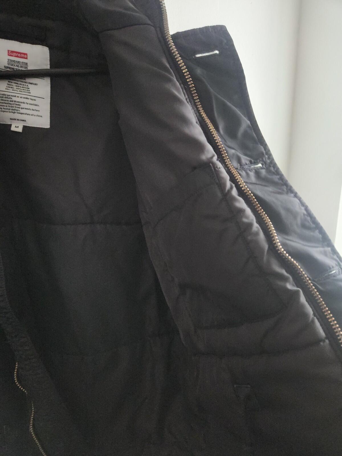 FW16 Supreme Arc Logo N-3B Parka M Medium Black Coat Bomber Jacket Justin Bieber