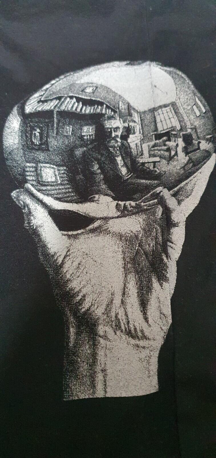 SS17 Supreme x M. C. Escher camiseta de béisbol de algodón talla M color negro
