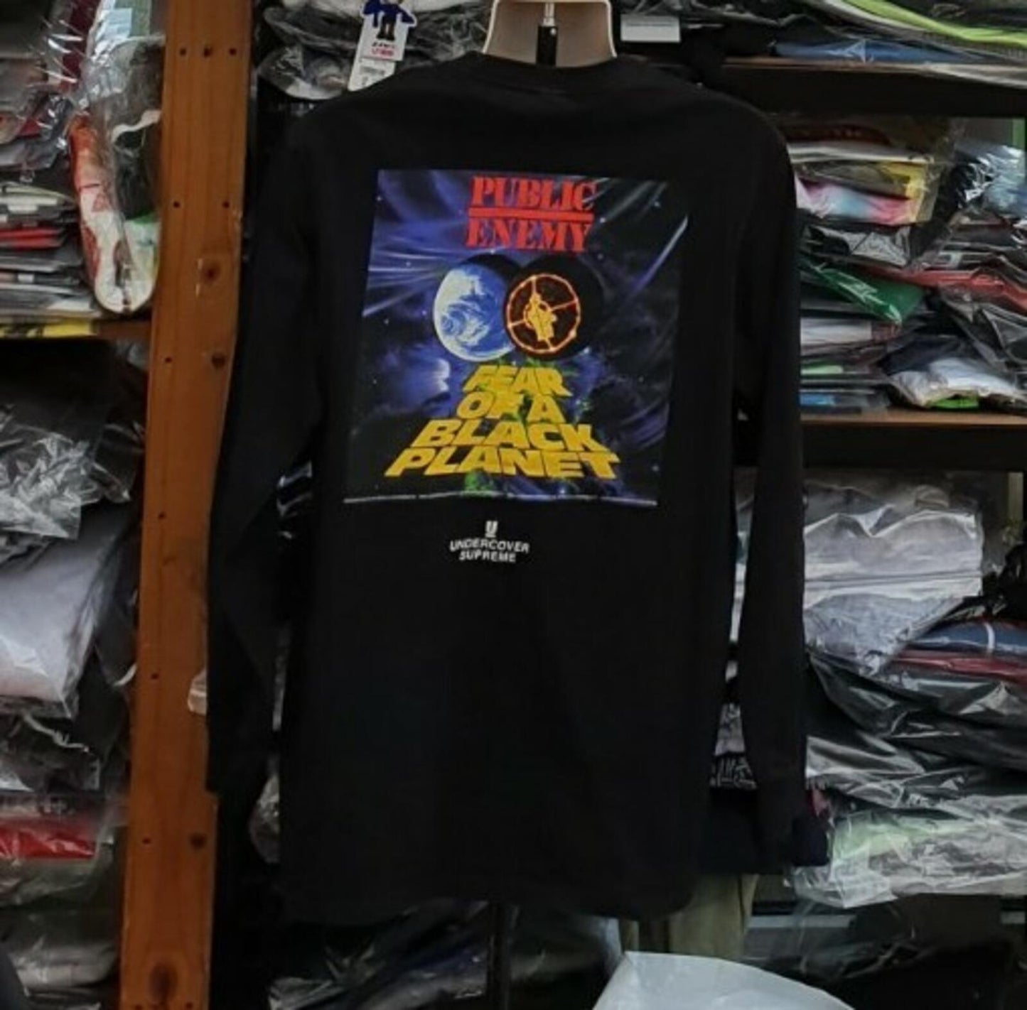 SS18 Supreme x Undercover x Public Enemy Counterattack black L/S Tee Size M