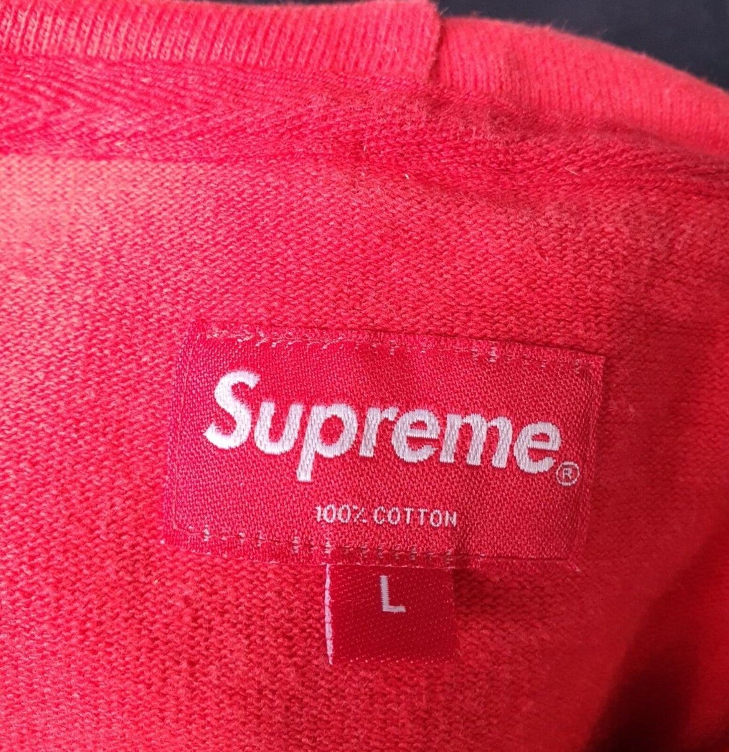 FW15 Block Striped Rugby Hoodie mit arabischem Logo, Größe L