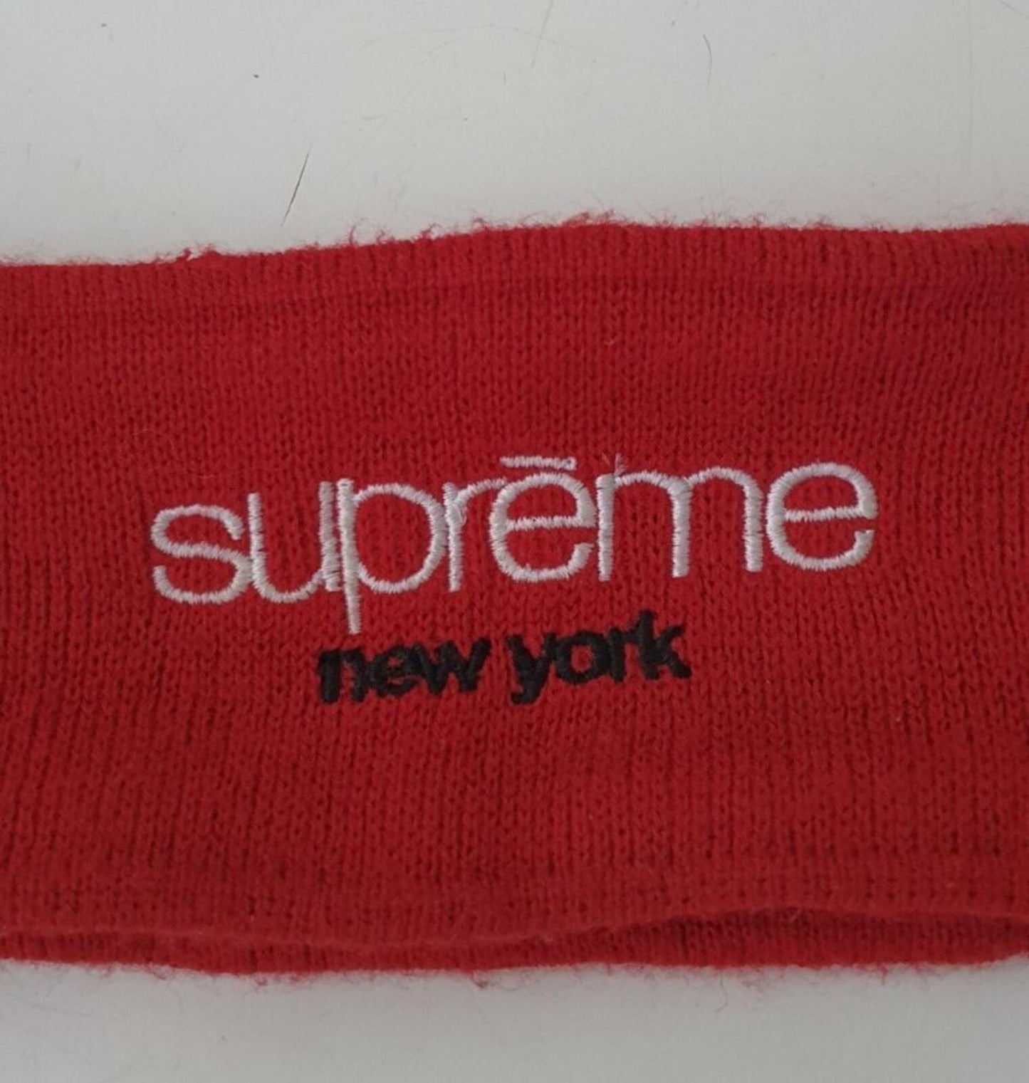 FW15 Supreme New Era Classic Logo Headband red Rare Accessory