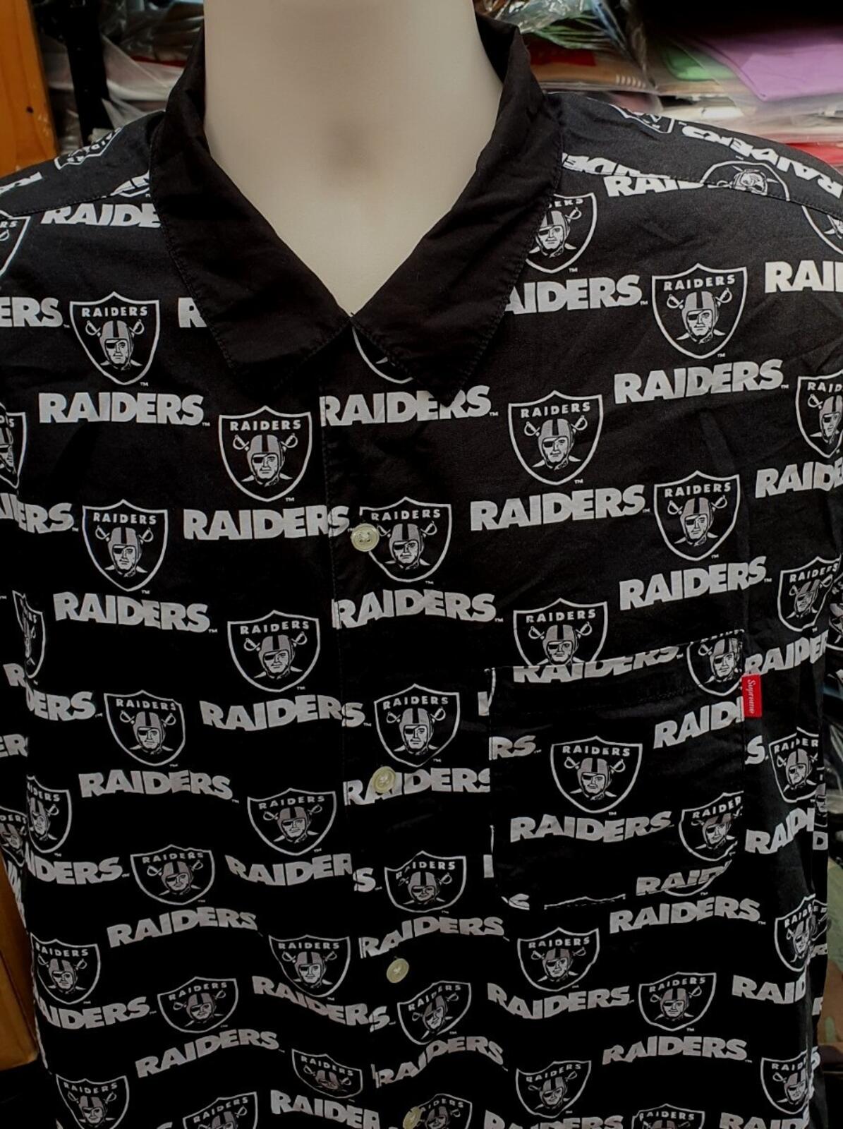 SS19 Supreme NFL x RAIDERS X '47 S/S Shirt Black Size XL