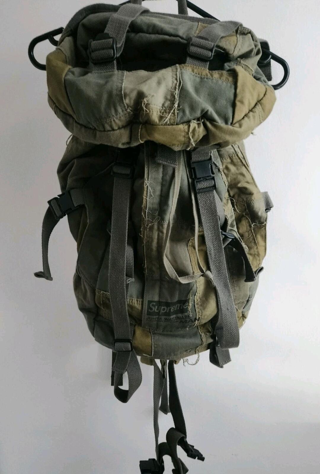 Mochila Supreme x JUNYA WATANABE CDG MAN Patchwork Oliva Otoño/Invierno 2021