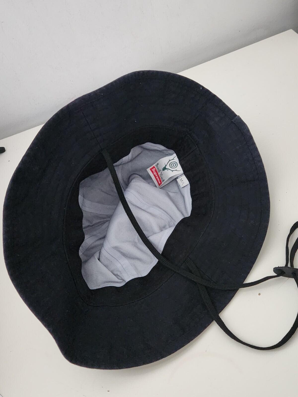 SS19 Supreme South2 West8 sombrero jungla Talla M/L Negro gorro pescador Triturador Impermeable