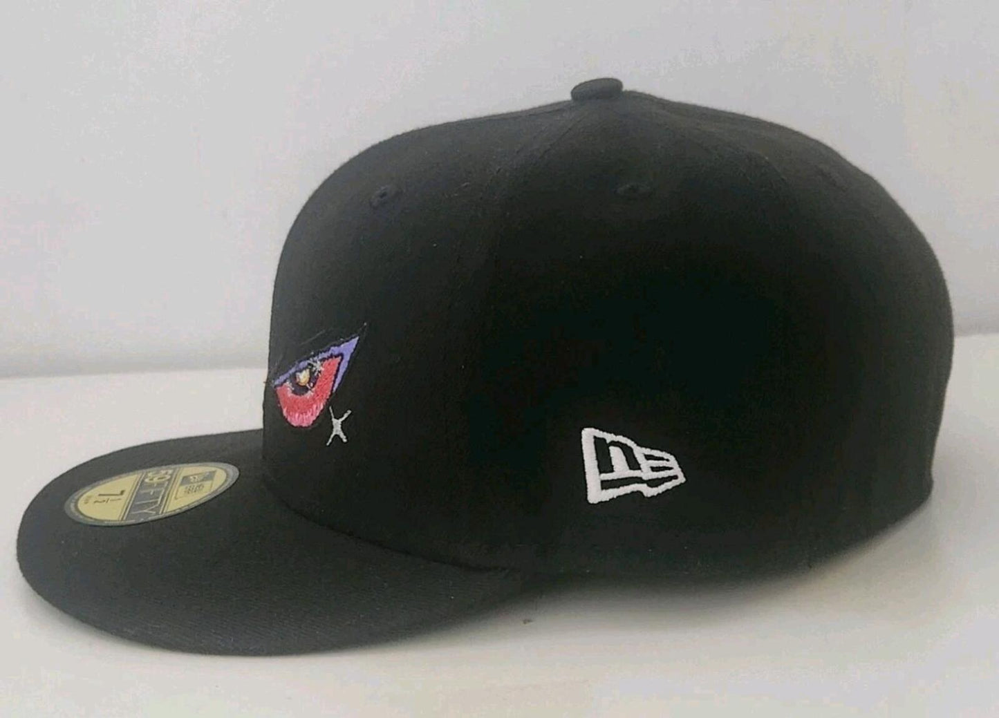 FW21 Supreme Eyes New Era Hat 7 1/2 Black Cap Embroidered Artwork By AOI