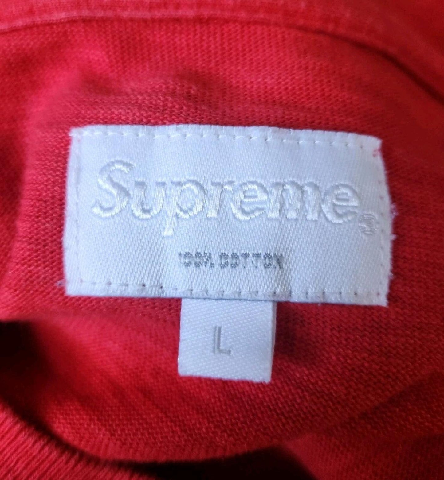 FW12 Supreme Reflective Top long sleeve L/S tee L large t-shirt Red FW12 vintage