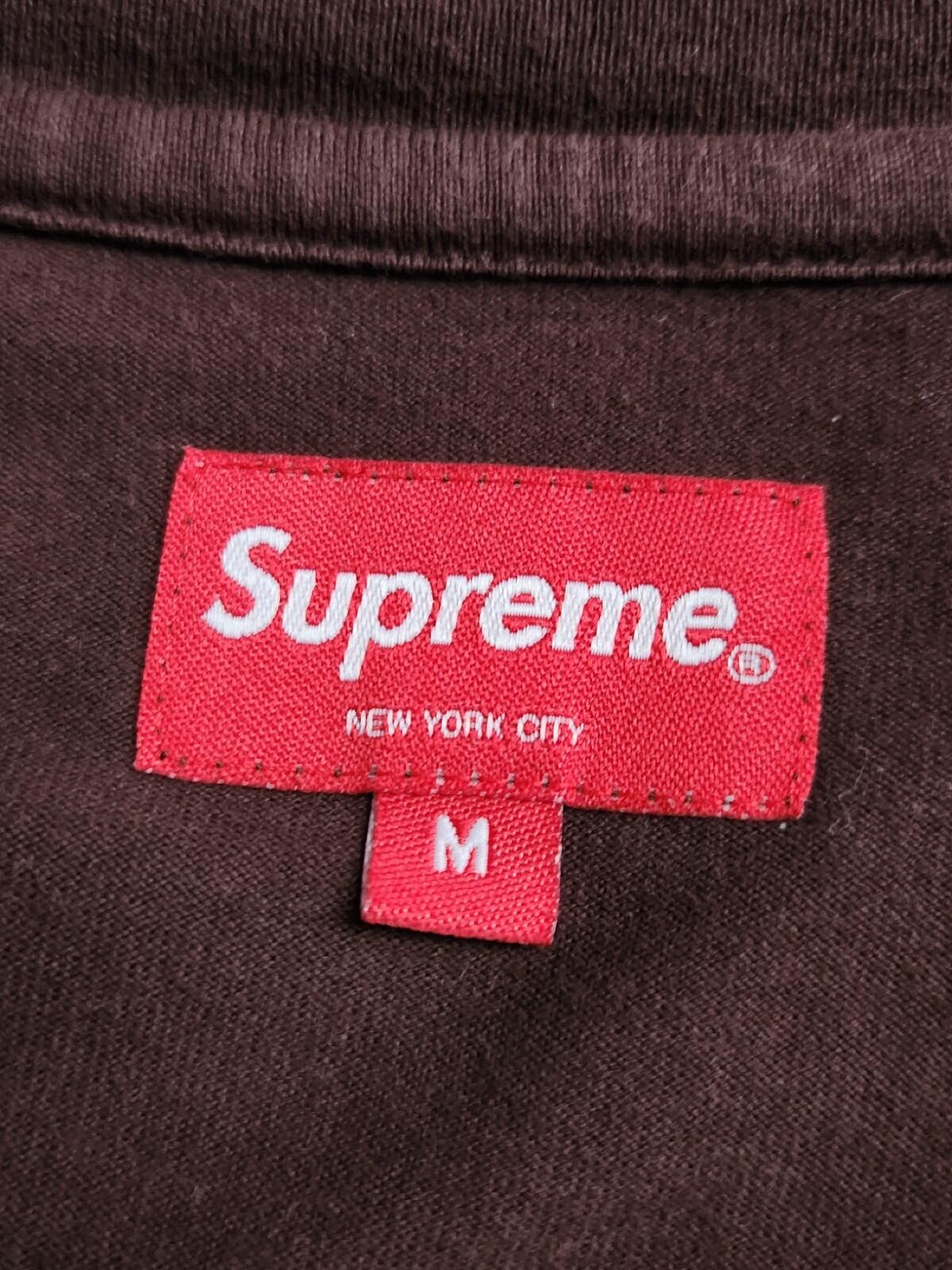 FW22 Supreme Small Box L/S Tee Brown Top size M Medium T-shirt