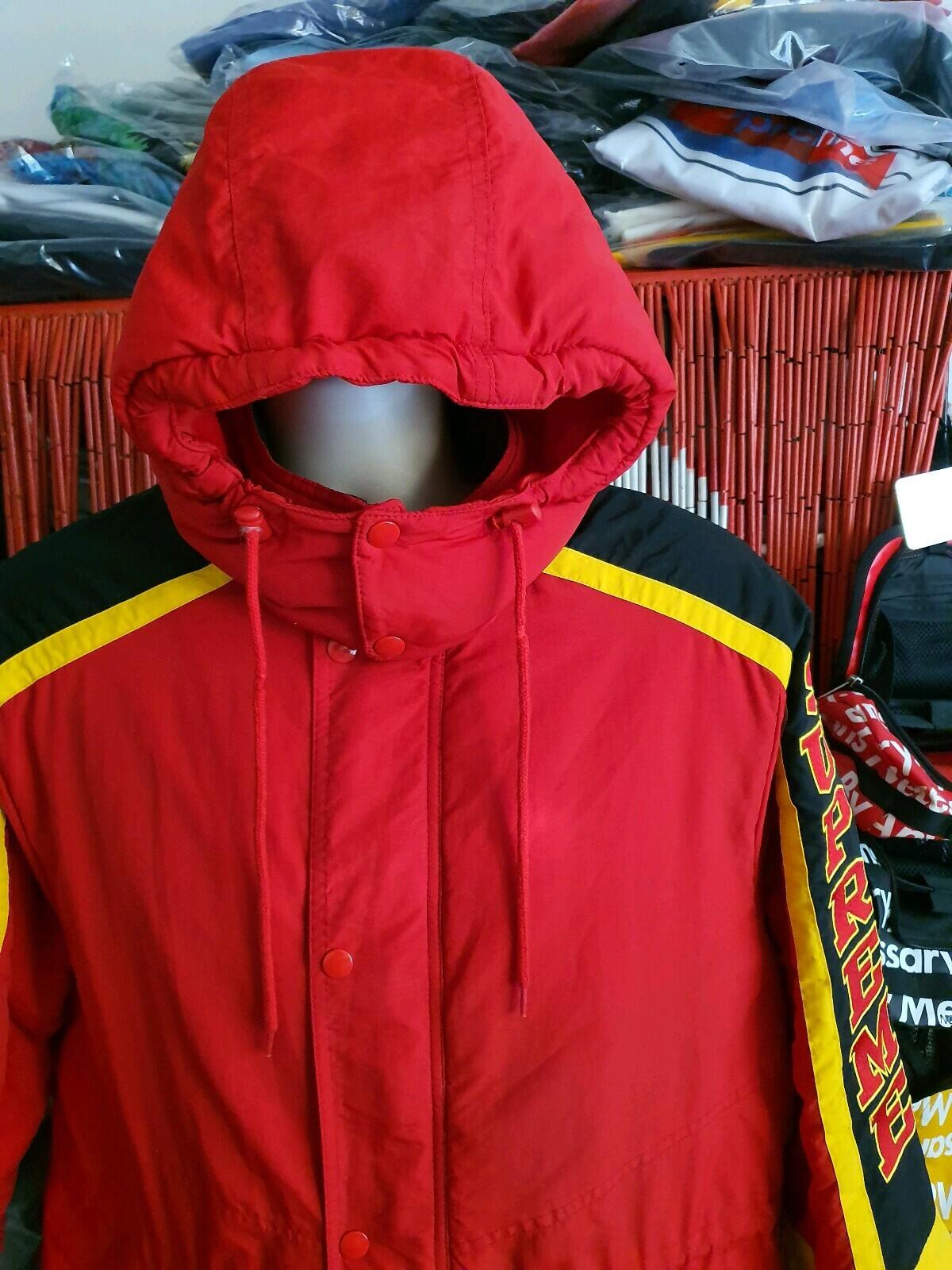 FW18 Supreme Sleeve Logo Sideline Parka Roja Talla S