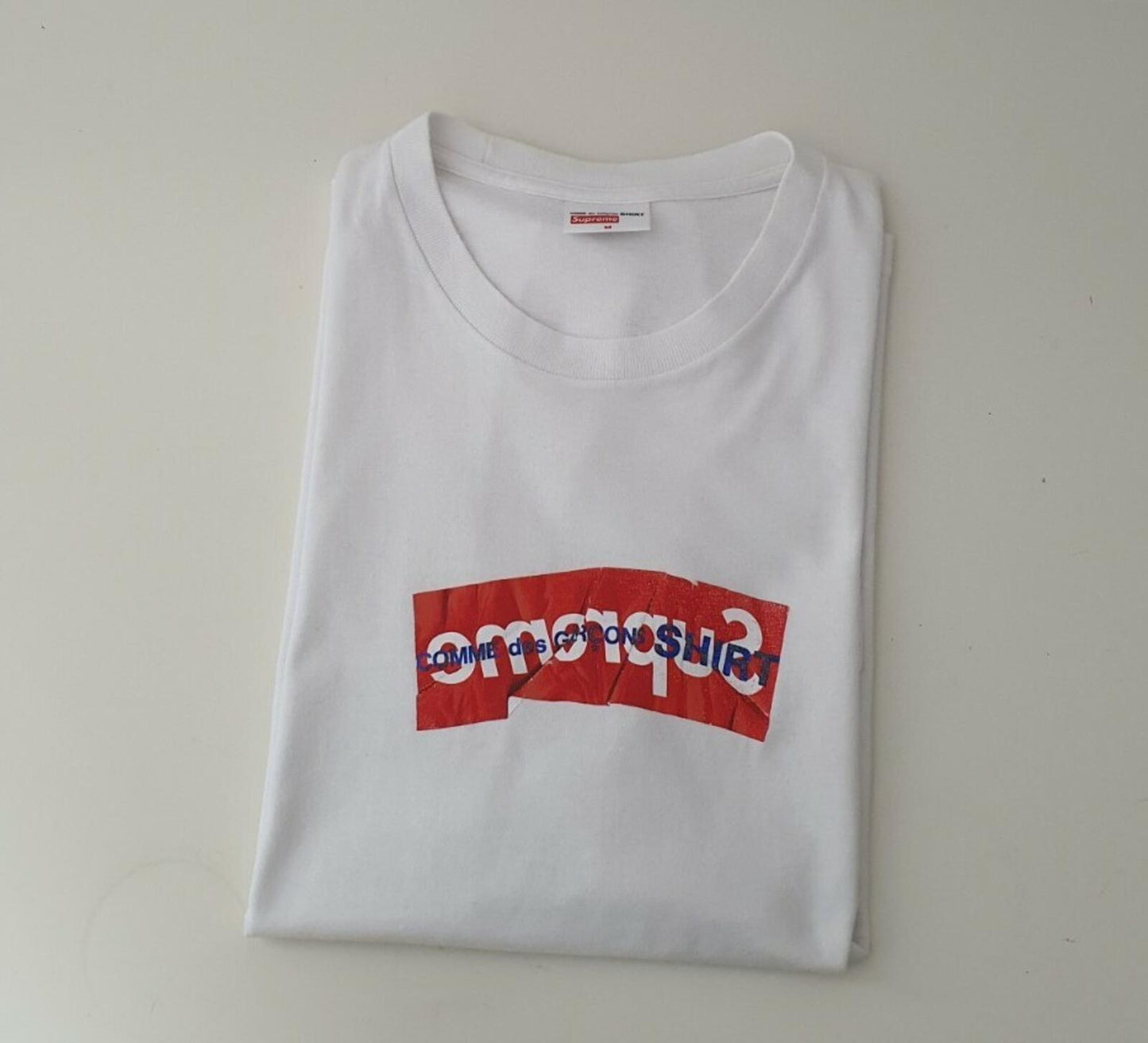 SS17 Supreme CDG Commes Des Garçons Shirt Box logo tee white T-shirt M medium