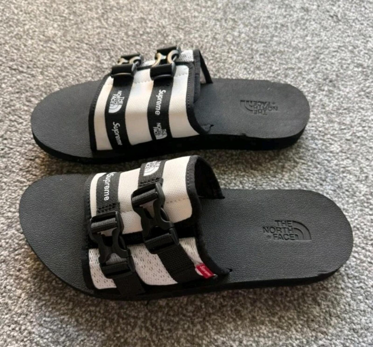 SS22 Supreme The North Face Trekking Sandal Slides Stone White UK 9 US 10 EU 43