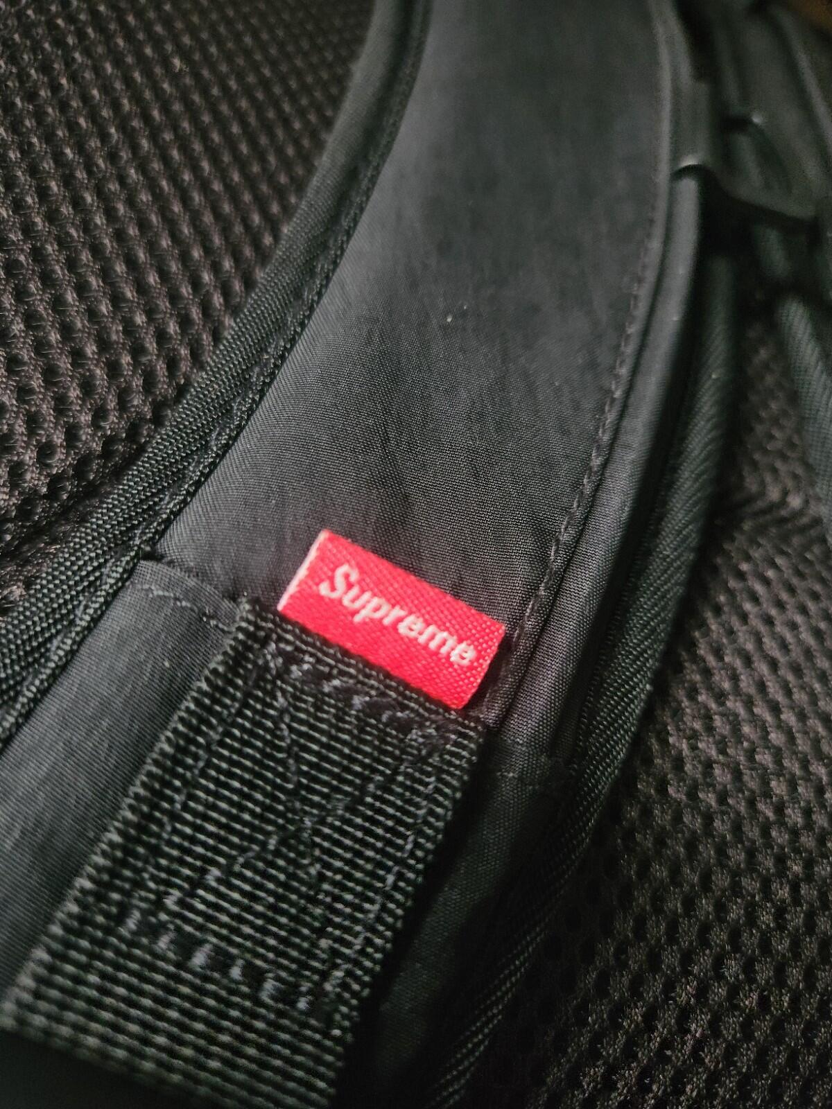 FW20 Supreme Backpack Black Bag Water Resistant Nylon Rucksack
