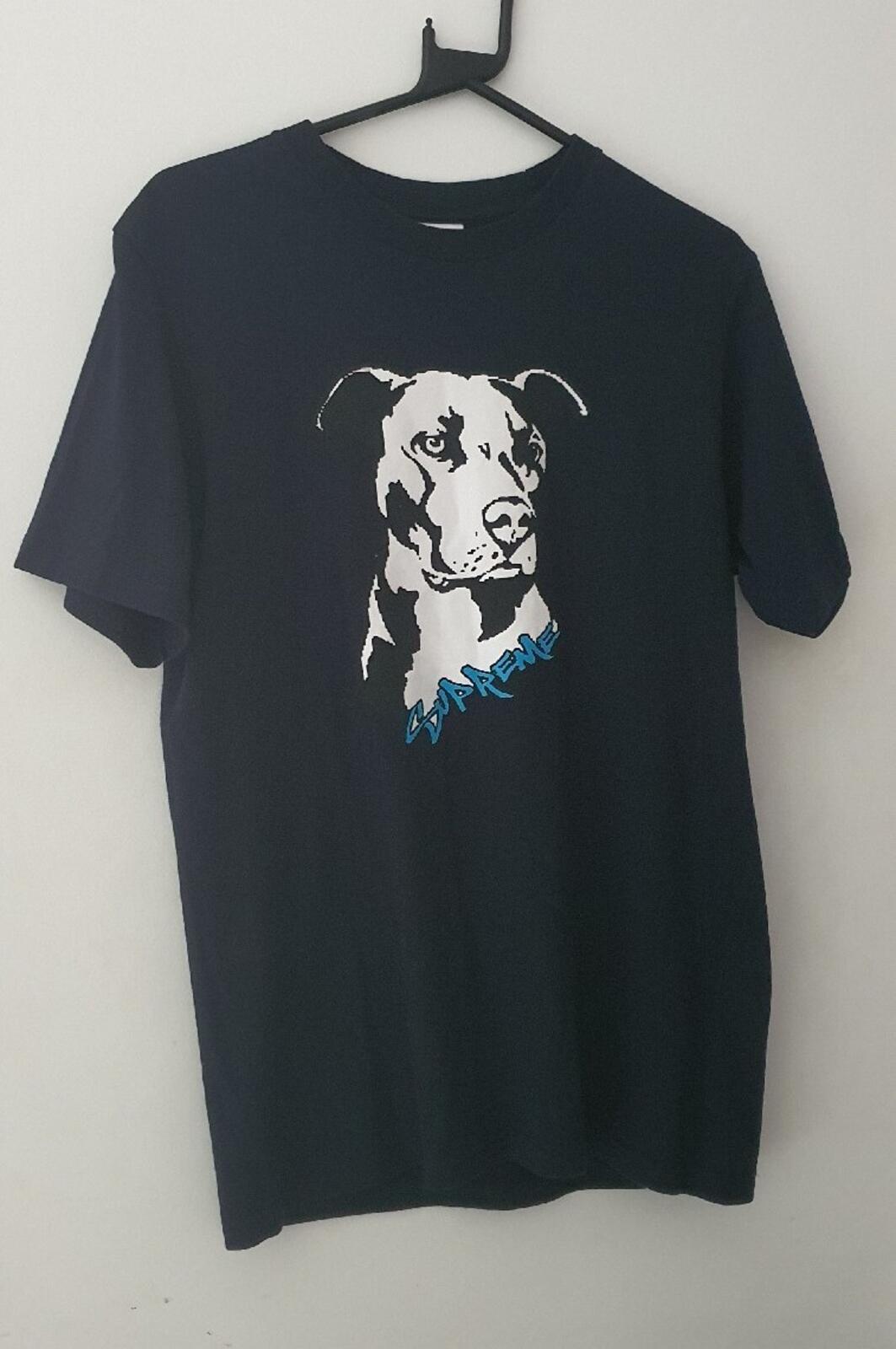 SS20 Supreme Pitbull tee Navy T-shirt Size S Small Dog