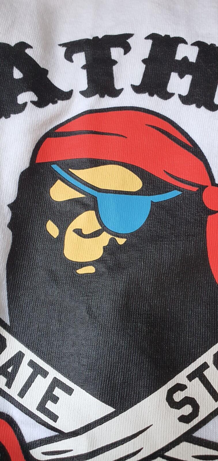A Bathing Ape Bape Pirate store Tee Bape Head T-shirt size XL white Worn 1x