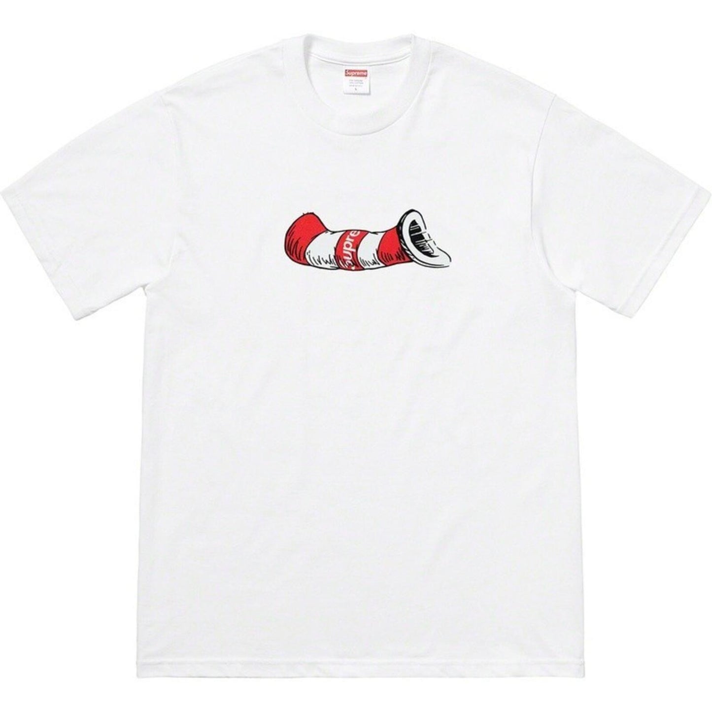 FW18 Supreme Cat in the Hat Tee White Size M