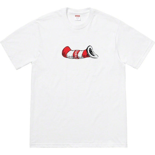 FW18 Supreme Cat in the Hat Camiseta Blanca Talla M