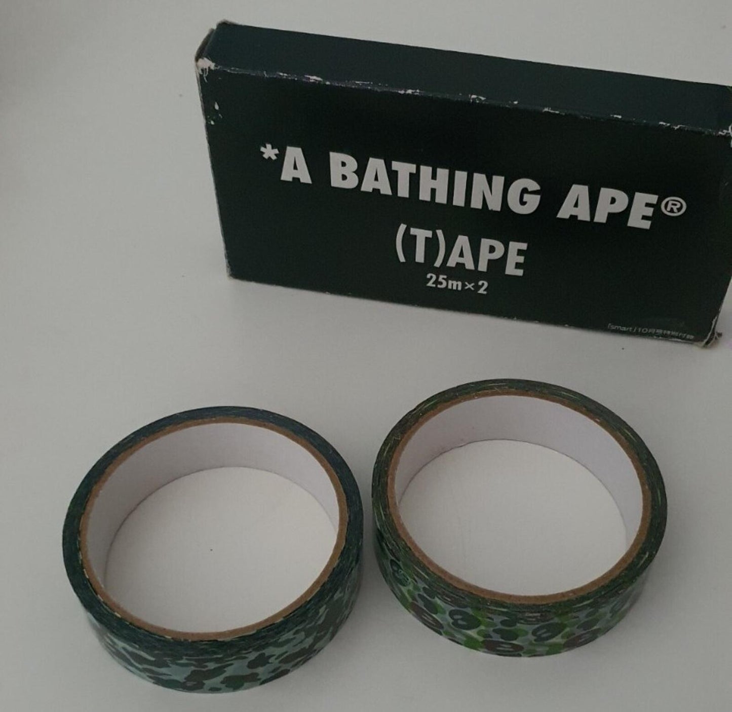 A BATHING APE camo T (APE) 2-pack 25m x 2 tape green camouflage vintage Rare