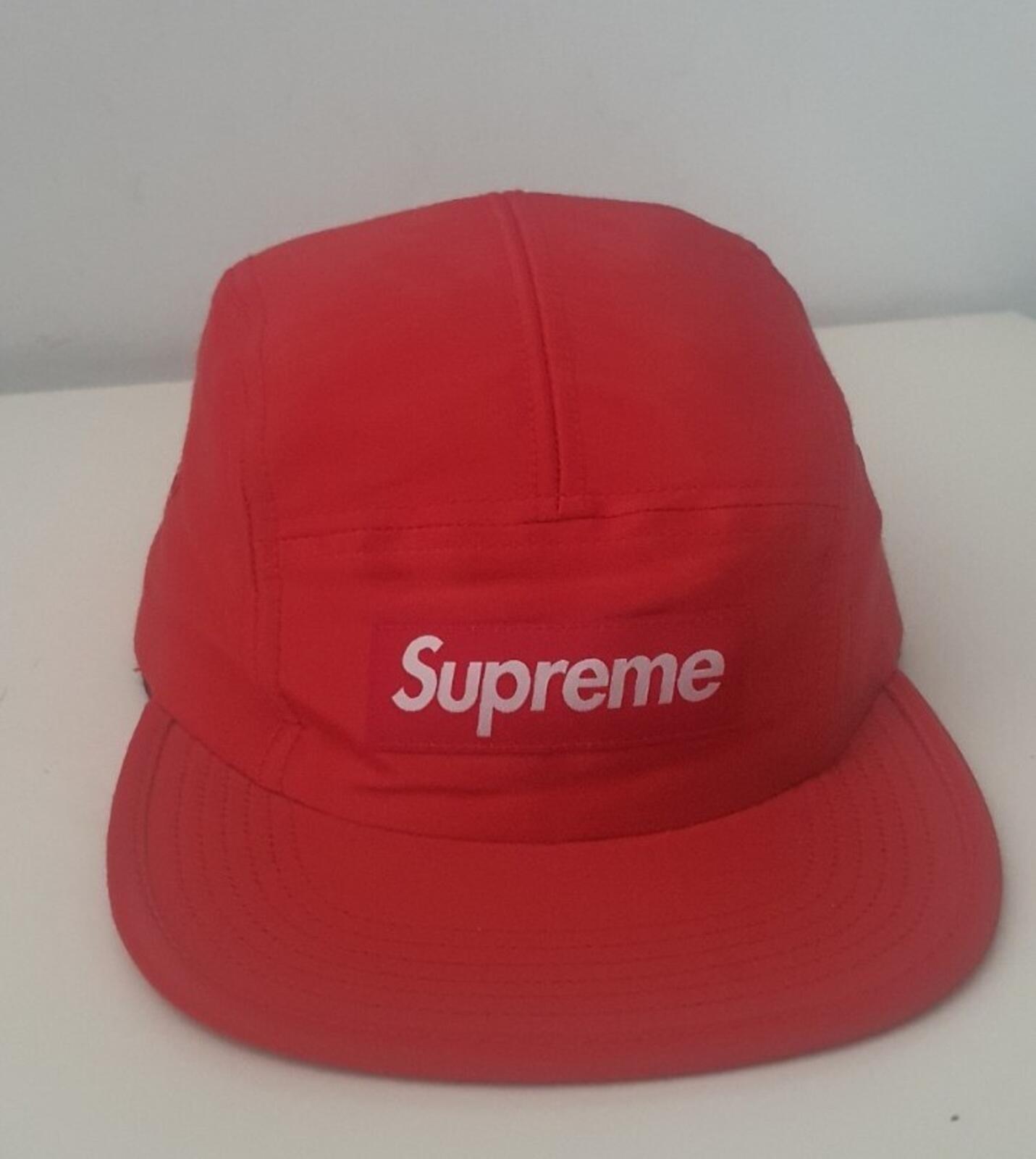 SS17 Supreme Satin Camp Cap Red