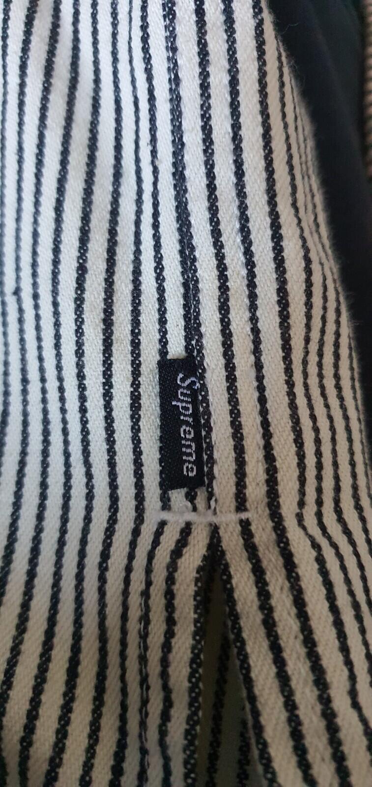SS13 Supreme Baja Striped Denim Hooded Shirt Size M