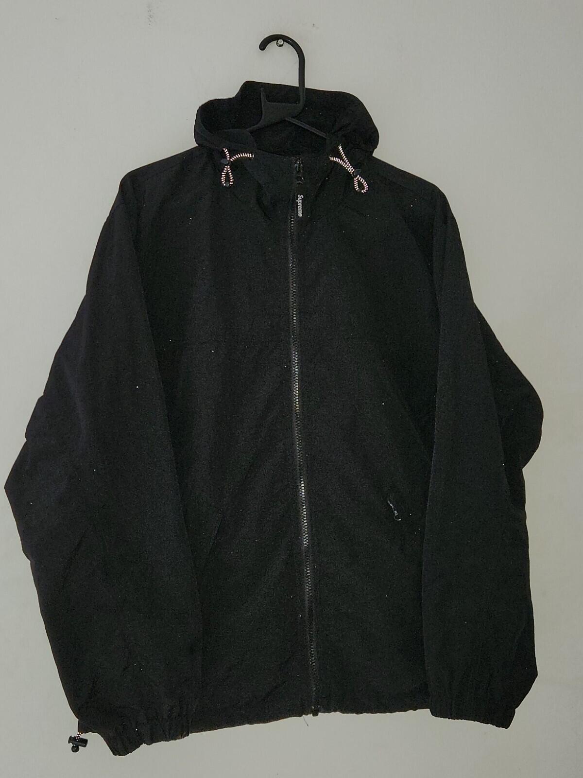 FW18 Supreme 2-Tone Zip Up Jacket Black Size M Water Resistant