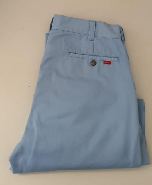 SS18 Supreme Work Pant talla 32 W32 L32 pantalones azul claro