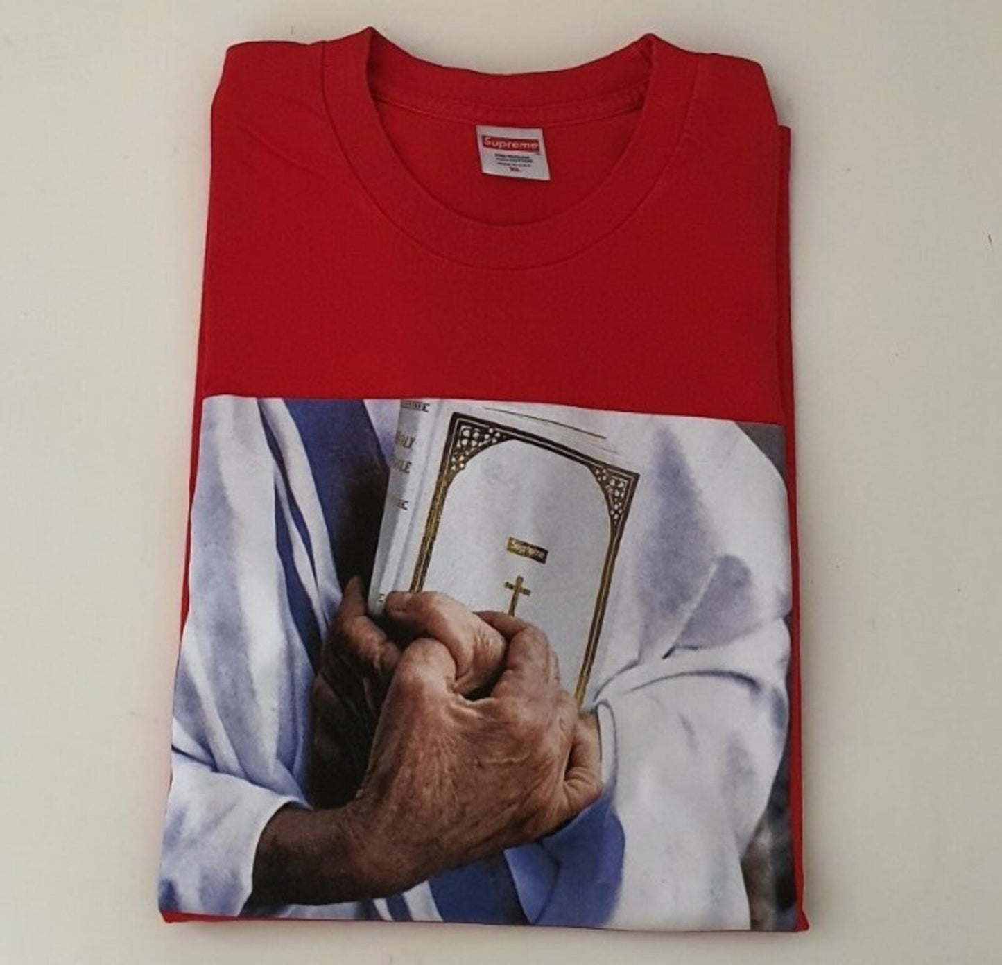 FW19 Supreme Bible rotes T-Shirt Größe L Large