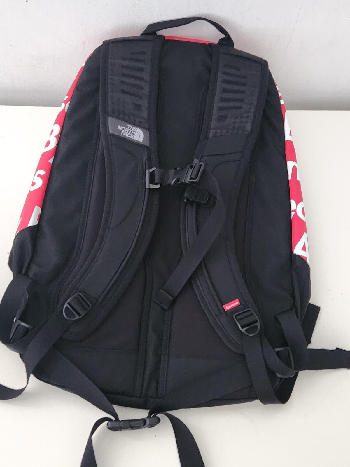 FW15 Supreme x The North Face By Any Means Base Camp Crimp Backpack Red BAMN bag